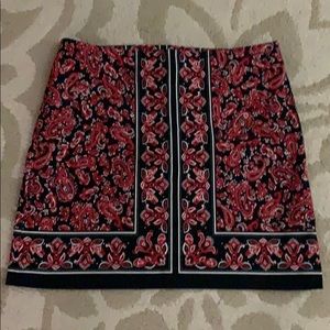 Talbots Paisley Cotton Skirt